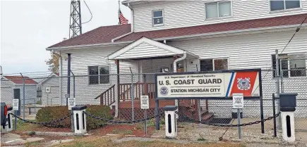  ?? PHOTOS BY STAN MADDUX/SOUTH BEND TRIBUNE ?? The U.S. Coast Guard plans to operate its station in Michigan City as a part-time facility on weekends beginning in 2024. Local officials are fighting to keep it open year round.