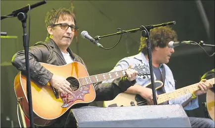  ??  ?? Ian Broudie from the Lightning Seeds at Rochester Castle