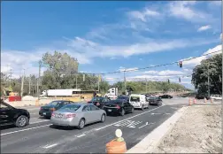  ?? PAUL EISENBERG/DAILY SOUTHTOWN ?? While road work on 159th Street has been completed, traffic on Cicero Avenue remains restricted to a single lane in each direction in that area.