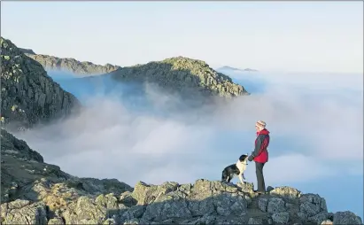  ??  ?? Above the clouds on Crinkle Crags in the Lake District, home to many of England’s Nuttalls