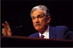  ?? TRIBUNE NEWS SERVICE ?? Federal Reserve Chairman Jerome Powell says now is not the time to raise rates.