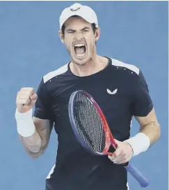  ??  ?? 0 Andy Murray celebrates winning a set in his first-round defeat by Roberto Bautista Agut at last year’s Australian Open but has been forced out of this year’s event due to bone bruising.