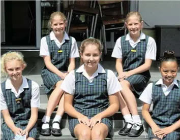  ??  ?? WELL DONE: Back from left, Emily Hattingh and Hannah Hattingh. Front from left, Camilla Heuer, Holley Jacoby and Lily Collins