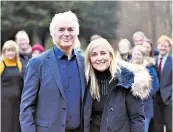  ??  ?? Learning to relax: Fiona Phillips, right, and, left, with Prof Ian Robertson, who, in the programme, helps her address stress by turning it into excitement – and going down a zipline