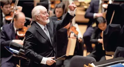  ?? ?? Composer John Williams sees conducting Pops concerts as a form of giving back to the orchestral world that has supported him.