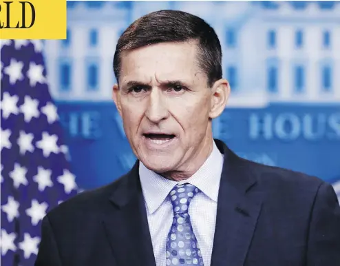 ?? CAROLYN KASTER / THE ASSOCIATED PRESS FILES ?? Donald Trump’s former National Security Adviser, Michael Flynn, could avoid jail, according to a filing by the Mueller probe. Flynn gave “substantia­l” evidence, which could be bad news for Trump’s inner circle, including Jared Kushner.