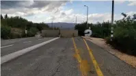  ?? (Yonah Jeremy Bob) ?? A ROAD BARRIER is set up in the Ramot Naftali area in the North, about 2 km. from the Lebanon border.