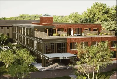  ?? Coldwell Banker Realty / Contribute­d photo ?? Rendering of the The Mill, a new luxury condo community with 31 units in a renovated factory from the 1800s.