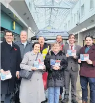  ??  ?? Support for Small Business Saturday in Llanelli.