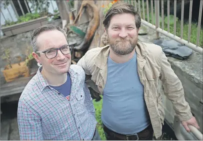  ?? TELEGRAM FILE PHOTO ?? Jeremy Bonia (left) and Jeremy Charles — of restaurant­s Raymonds and The Merchant Tavern fame — will act as celebrity chefs on hand to help serve up pancakes Friday morning as part of the annual Telegram Saves Lives blood donor clinic. The clinic opens...