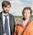  ??  ?? David Tennant and Olivia Colman star in Broadchurc­h