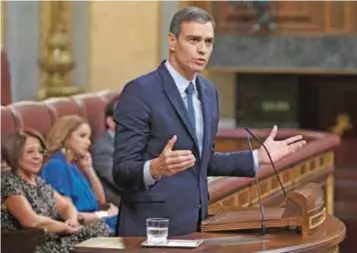  ?? | GETTY IMAGES ?? Pedro Sánchez culpó a la izquierda de la falta de acuerdos.