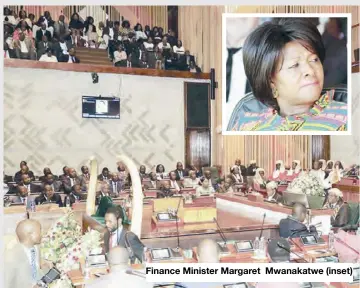  ??  ?? Finance Minister Margaret Mwanakatwe (inset)