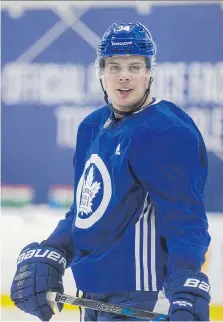  ?? ERNEST DOROSZUK ?? Auston Matthews looks forward to a game in his home state on Thursday when the Maple Leafs play in Arizona.