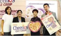  ??  ?? From left: Indra, Nirmalah, Atilia and Yap at the Nestlé Cheerios Oat Crisp launch.