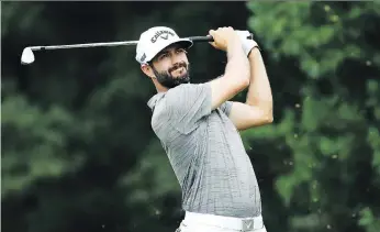  ?? GREGORY SHAMUS/GETTY IMAGES ?? Adam Hadwin is the lone Canadian still teeing it up in the Fedex Cup playoffs.