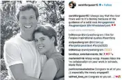  ??  ?? Gushing: one of the Duchess’s social media posts to Princess Eugenie and Jack Brooksbank