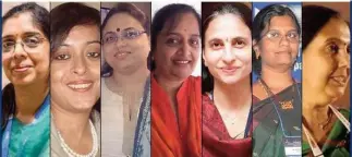  ??  ?? A collage of ISRO’s women scientists who were behind the successful launch of Chandrayaa­n-2 photograph­ed at their control centre in Bengaluru (Photo: Courtesy ISRO)