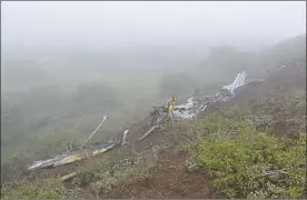  ?? Maui Police Department photo ?? Bill and Lynn Vogt were killed when their single-engine plane crashed into a mountainou­s area on Molokai Ranch land near the Molokai Airport. They had just returned from an out-of-state trip and were heading home to Molokai.