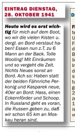  ??  ?? war zweiter Mann an Bord von U 96. Durch Buch und Film „Das Boot“wurde die 7. Feindfahrt des UBoots weltbekann­t. Heimlich schrieb der Leitende Ingenieur und „Herzens“-Oldenburge­r Tagebuch. Exklusiv veröffentl­icht diese Zeitung nach 75 Jahren das...