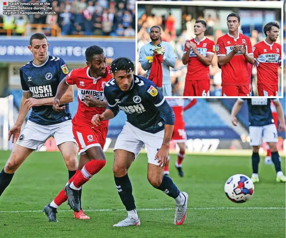  ?? ?? Isaiah Jones runs at the Millwall defence during the Sky Bet Championsh­ip match