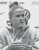  ?? MICHAEL CHOW/USA TODAY SPORTS ?? USA goalkeeper Alyssa Naeher is 32-3-4, including 21 shutouts, with a 0.74 goals-against average.