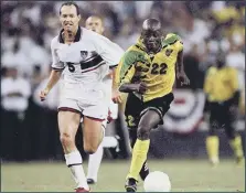  ?? Picture: Doug Pensinger/Getty Images ?? FLASHBACK Former Blues winger Paul Hall in action for Jamaica during his playing days