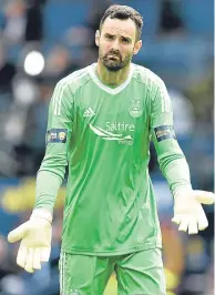  ??  ?? What happened there? Joe Lewis reacts after conceding the second goal against Motherwell