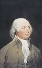  ??  ?? 0 Hoban’s first drawings of the White House (top) and the first photograph of the rebuilt property, taken in 1834. John Adams (above) was the first US President to live in the mansion.