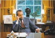  ?? History ?? “Watergate” chronicles what led to the downfall of President Richard Nixon, here in the Oval Office.