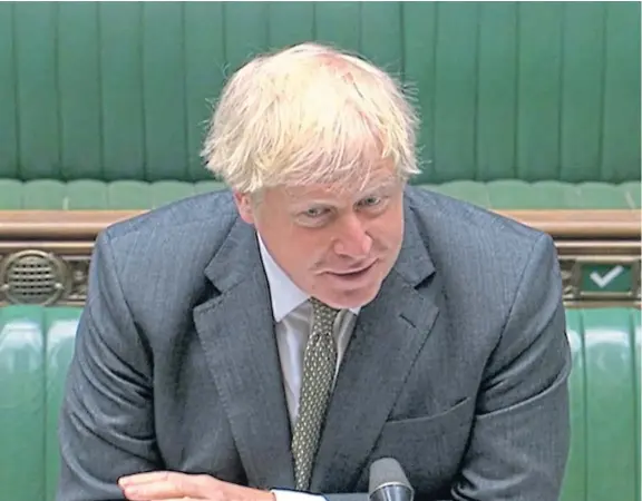  ?? Picture: PA. ?? Boris Johnson has pledged to go forward with “further creative and imaginativ­e schemes to keep our economy moving”.