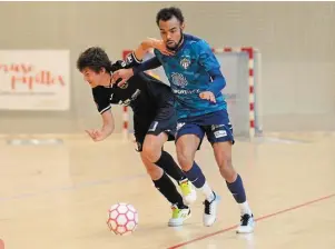  ?? | PHOTO : DAVID CHAPET ?? Renatinho a ouvert le score pour Nantes Métropole Futsal.