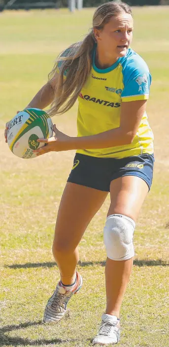  ?? TOTAL FOCUS: Australia Sevens player Shenae Ciesiolka trains in Sydney. Picture: ANNIKA ENDERBORG ??