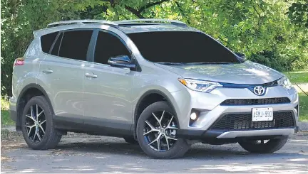  ?? PHOTOS: DEREK MCNAUGHTON/DRIVING ?? The bestseller in its category, the 2016 Toyota RAV4 SE is roomy, agile and fuel-efficient with an upscale feel.