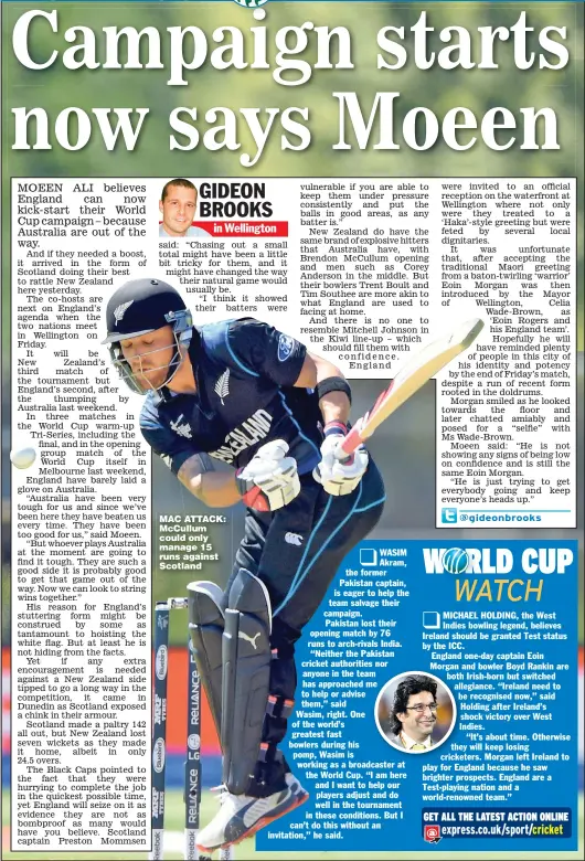  ??  ?? MAC ATTACK: McCullum could only manage 15 runs against Scotland