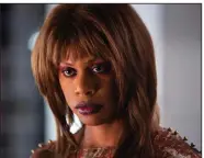  ?? (Hulu via AP/Tobin Yellan) ?? Laverne Cox stars in “Bad Hair,” a comedy-horror about woman trying to rise in the late-80s music business who gets a demonic weave. The film premieres Friday on Hulu.