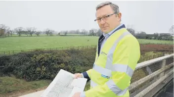  ?? ?? Andrew Jackson, National Highways senior project manager for the A27 Arundel Bypass project, was in the area on Tuesday for the launch of the consultati­on