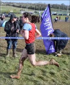  ??  ?? Róisín O’Reilly (Loreto Wexford) in the Intermedia­te race.