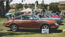  ??  ?? Below far left: A true survivor, this 1973 Sepia Brown 911T has never been restored and maintains its original paint and interior. Wonderful!