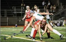  ?? MEDIANEWSG­ROUP FILE PHOTO ?? Pennridge’s Emily Amsden (8) had a goal and an assist on Monday against Springfiel­d.