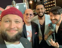  ??  ?? Successo / 1 Da sinistra, Gregorio «Greg» Rega, Aurelio Fierro jr, Salvatore «Sabba» Lampitelli e Francesco Boccia. Il video della loro «Caruso» ha raggiunto in poche ore quasi 3 milioni di view su YouTube