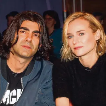  ?? Foto: Breuel Bild ?? Der deutsche Regisseur Fatih Akin zusammen mit Hollywood Star Diane Kruger, die in seinem neuen Film „Aus dem Nichts“eine Hauptrolle spielt.