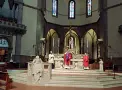 ??  ?? La celebrazio­ne del Venerdì santo ieri nella Cattedrale di Santa Maria del Fiore officiata dal Cardinale Giuseppe Betori