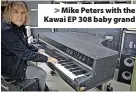  ?? ?? Mike Peters with the Kawai EP 308 baby grand