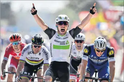  ??  ?? More of the same: Mark Cavendish will be hoping to celebrate more stage victories with the South African Dimension Data team in the Tour de France this year. Photo: Jeff Pachoud/AFP