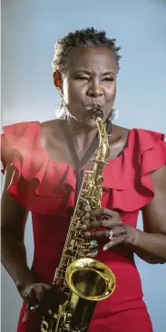  ??  ?? When Ash-Simpson isn’t working on a television show about overcoming life’s odds, she models and plays the saxophone.