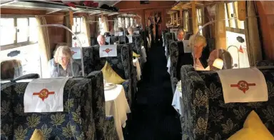  ?? DANIEL PUDDICOMBE. ?? The interior of a Mk 1 used on the first railtour to operate since lockdown. The Saphos Trains charter ran from Crewe-Carlisle on July 15.