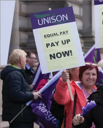  ??  ?? Equal Pay campaigner­s this year won their battle for a fair deal