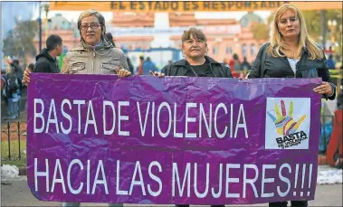  ?? CEDOC PERFIL ?? GENERO. La necesidad de frenar la violencia contra las mujeres está en el informe sobre Argentina.