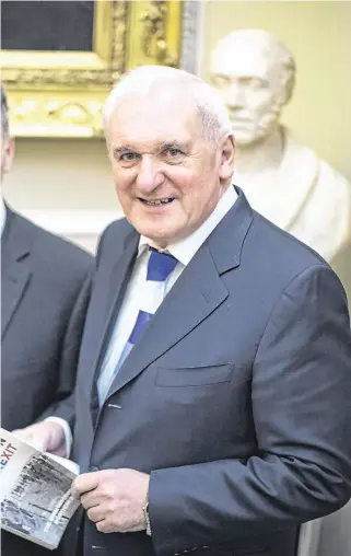  ??  ?? Brexit: Bertie Ahern and author Donnacha Ó Beacháin launched ‘From Partition to Brexit’ at the Royal Irish Academy.